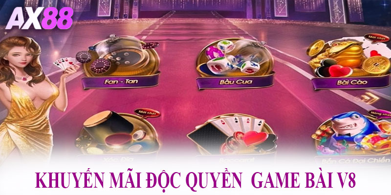 Bộ khuyến mãi độc quyền chỉ có tại game bài V8